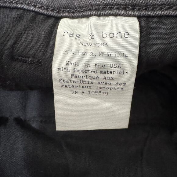 Rag & Bone Triple Zipper Moto Ankle Zip Jean in Metal Size 25 - Picture 6 of 11